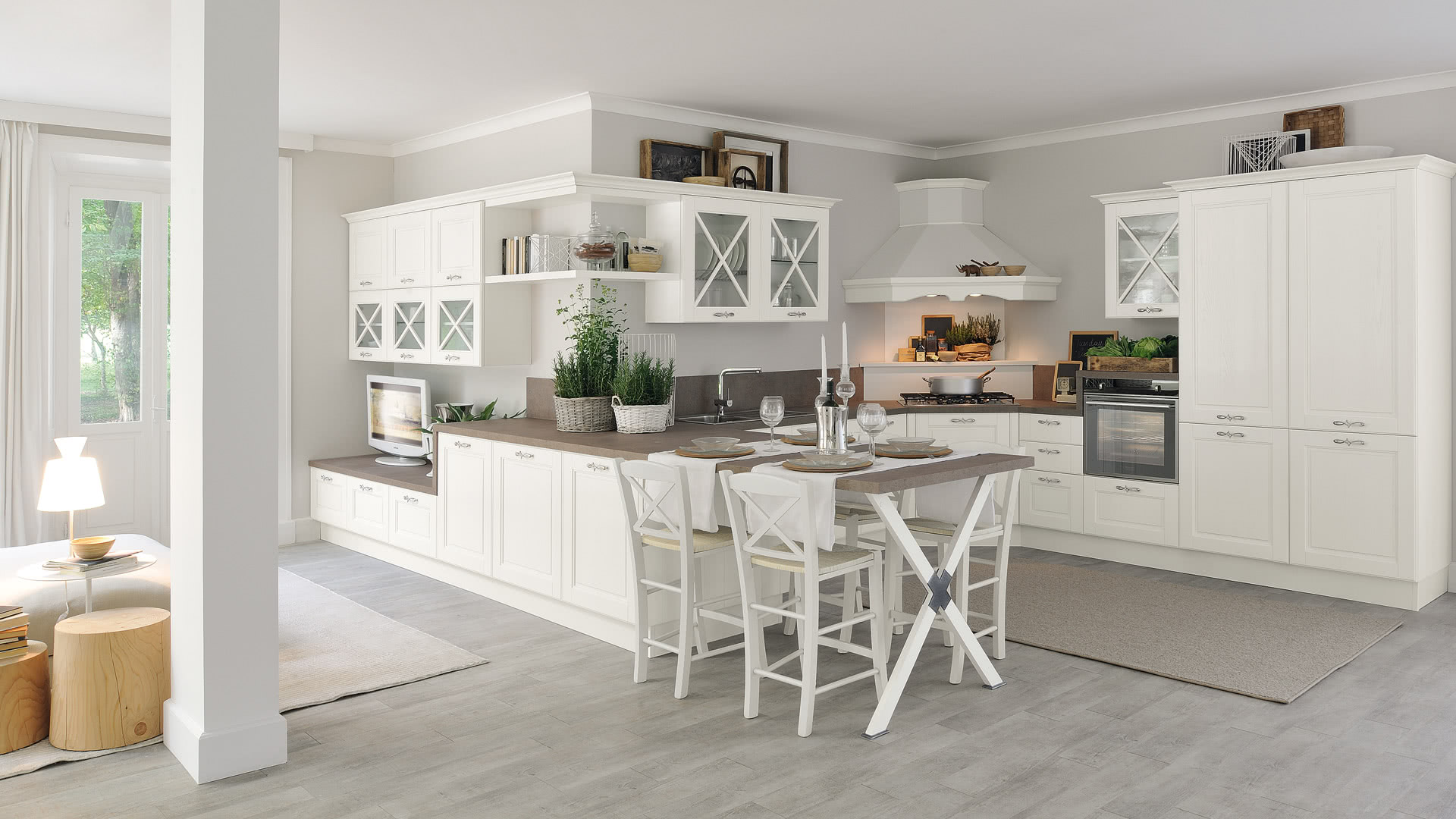 Agnese cucine classiche scheda prodotto cucine lube Come rivestire una colonna portante interna in legno